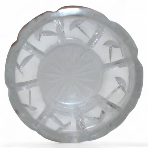 Waterford Lead Crystal Vase 9" Tall With Frosted & Clear Bamboo Pattern - Picture 4 of 6